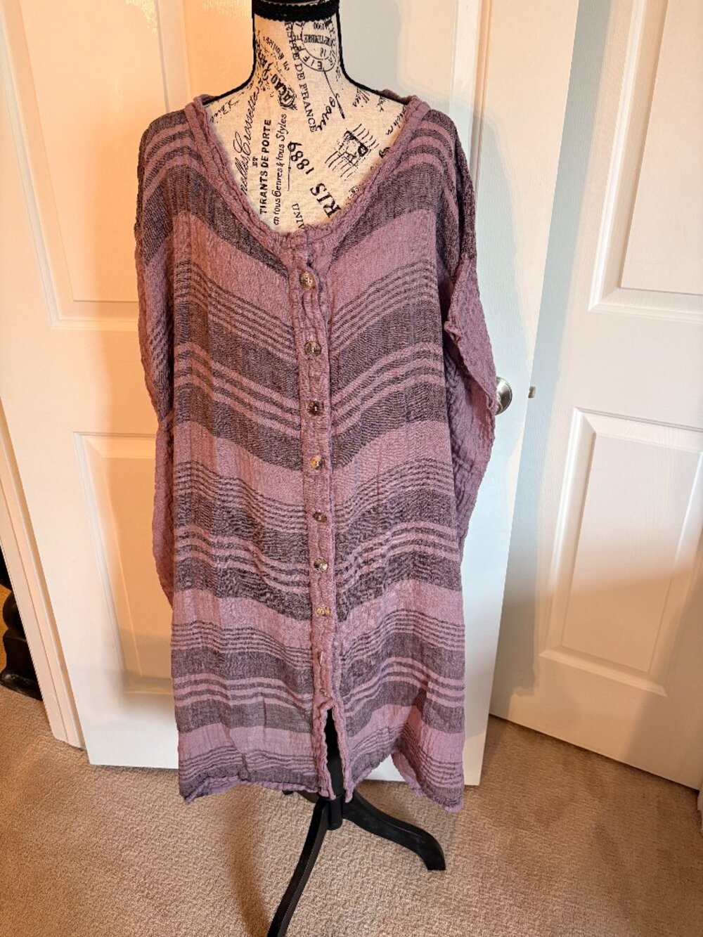 La Bottega Di Brunella Button Front Duster/Dress OS EC